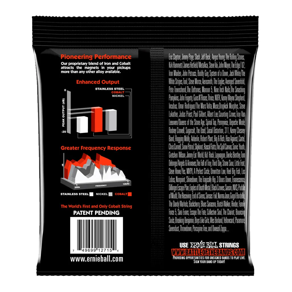 Ernie Ball Skinny Top Heavy Bottom Slinky Cobalt Electric Guitar Strings - 10-52 Gauge