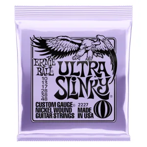 Ernie Ball Ultra Slinky Nickelwound Electric Guitar String, 10-48 Gauge