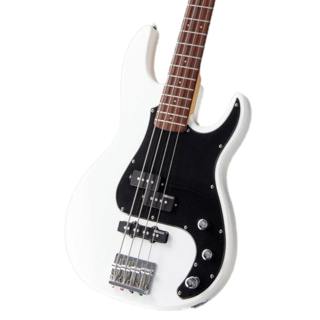 ESP LTD AP-204 Bass Guitar - Snow White Satin