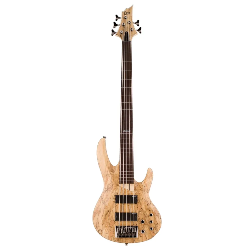 ESP LTD B-205SM 5-String Fretless Bass Guitar - Natural Satin