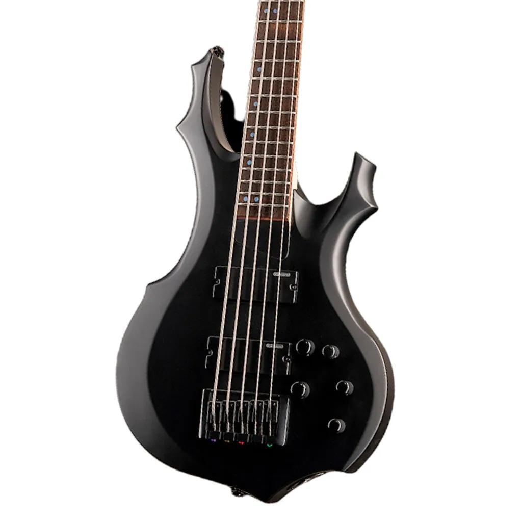 ESP LTD F-205 5-String Bass Guitar - Black Satin