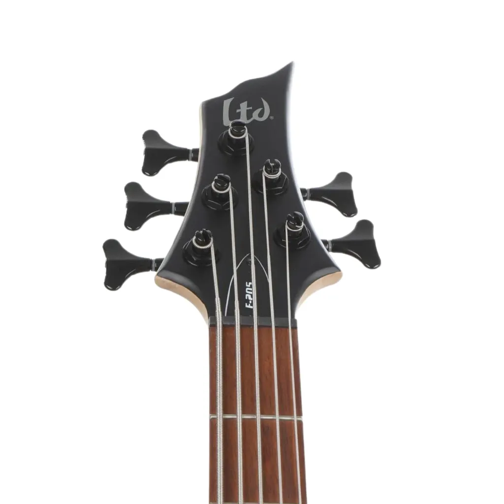 ESP LTD F-205 5-String Bass Guitar - Black Satin