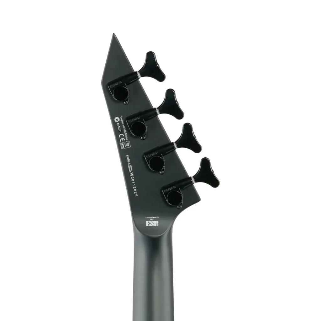 ESP LTD M-4 Black Metal Bass Guitar - Black Satin