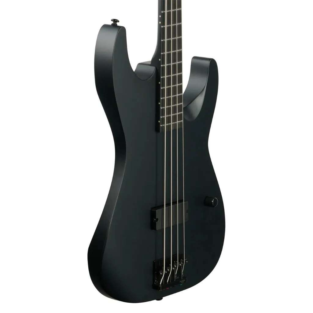 ESP LTD M-4 Black Metal Bass Guitar - Black Satin