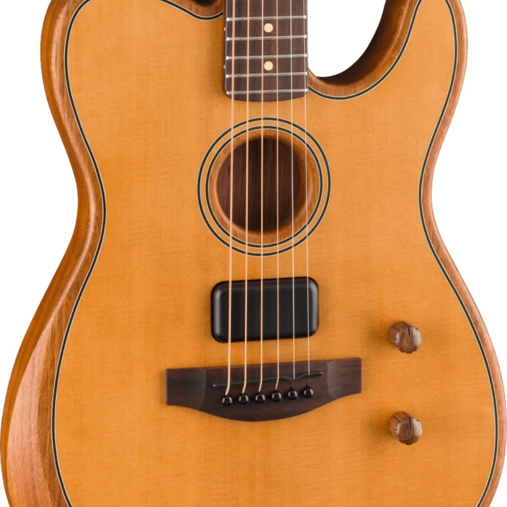 Fender Acoustasonic Standard Telecaster Guitar - Aged Natural