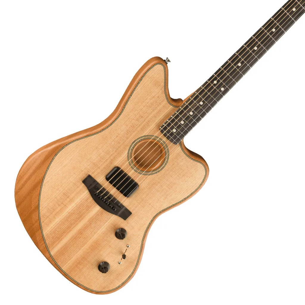Fender American Acoustasonic Jazzmaster, Natural, Ebony Fingerboard