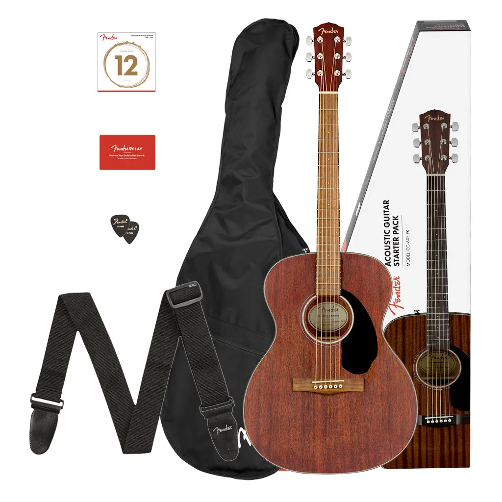 Fender CC-60S Concert Pack V2, All-Mahogany