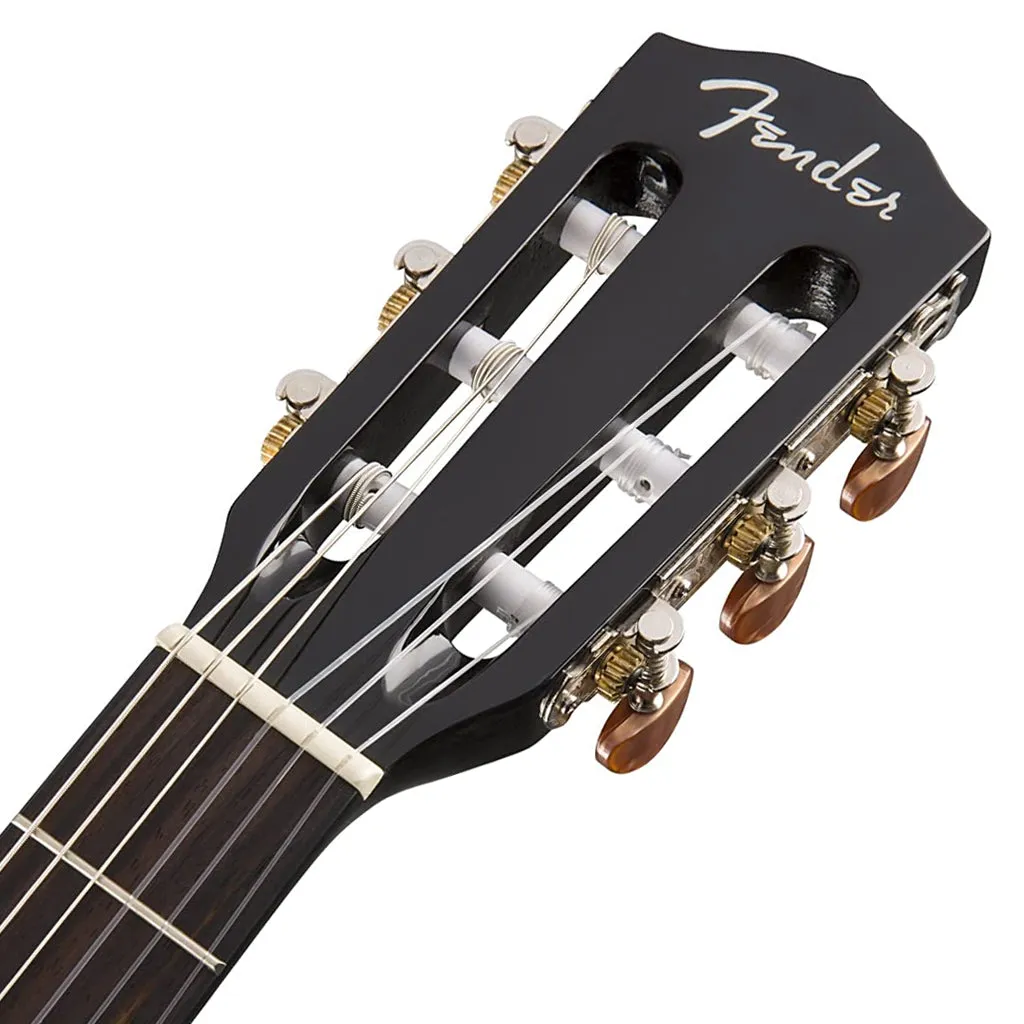 Fender CN-140SCE Nylon Thinline - Black - Walnut Fingerboard