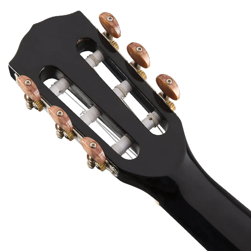Fender CN-140SCE Nylon Thinline - Black - Walnut Fingerboard