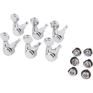 Fender Locking Stratocaster/Telecaster Tuning Machines w Vintage Buttons - Polished Chrome