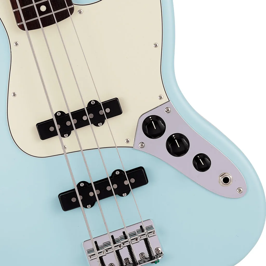 Fender  Made in Japan Junior Collection Jazz Bass, Rosewood Fingerboard, Satin Daphne Blue