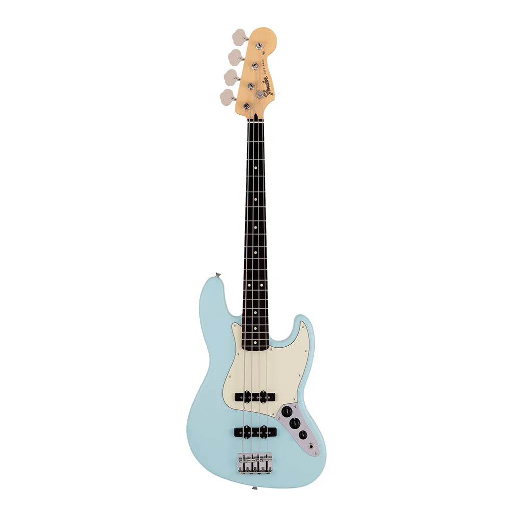 Fender  Made in Japan Junior Collection Jazz Bass, Rosewood Fingerboard, Satin Daphne Blue