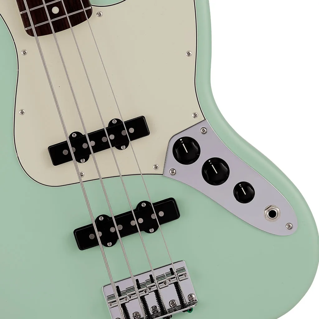 Fender Made in Japan Junior Collection Jazz Bass, Rosewood Fingerboard, Satin Surf Green