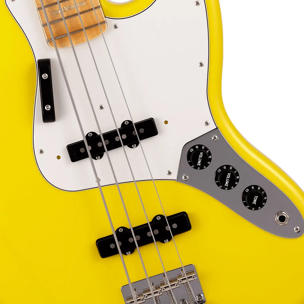 Fender Made in Japan Limited International Color Jazz Bass, Maple Fingerboard, Monaco Yellow