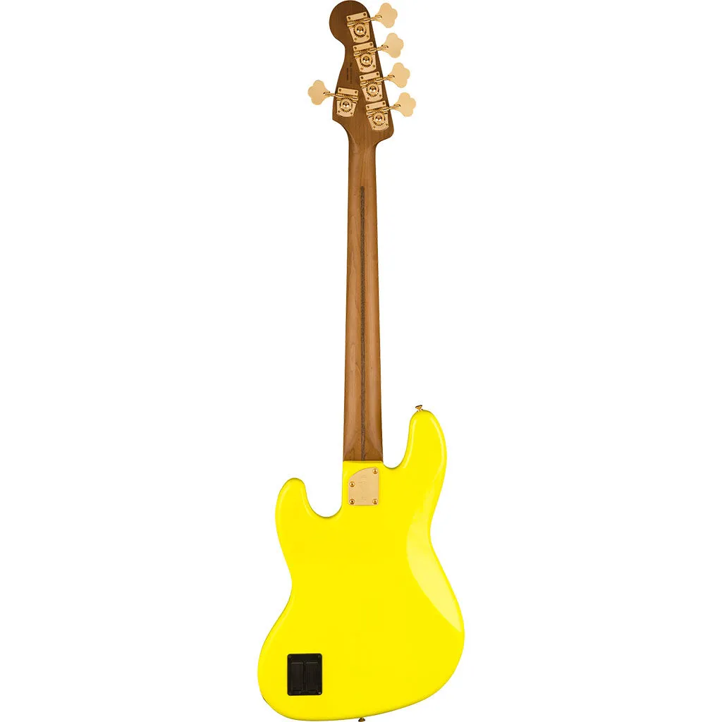 Fender MonoNeon Jazz Bass V, Maple Fingerboard, Neon Yellow