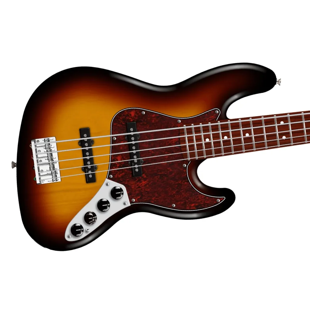 Fender Player II Modified Active Jazz Bass V - 3 Tone Sunburst, Rosewood Fingerboard