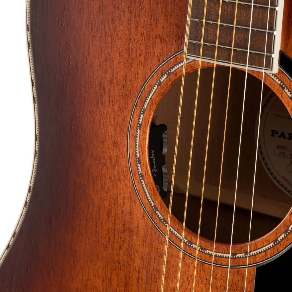 Fender  PO-220E Orchestra, All Mahogany, Ovangkol Fingerboard, Aged Cognac Burst