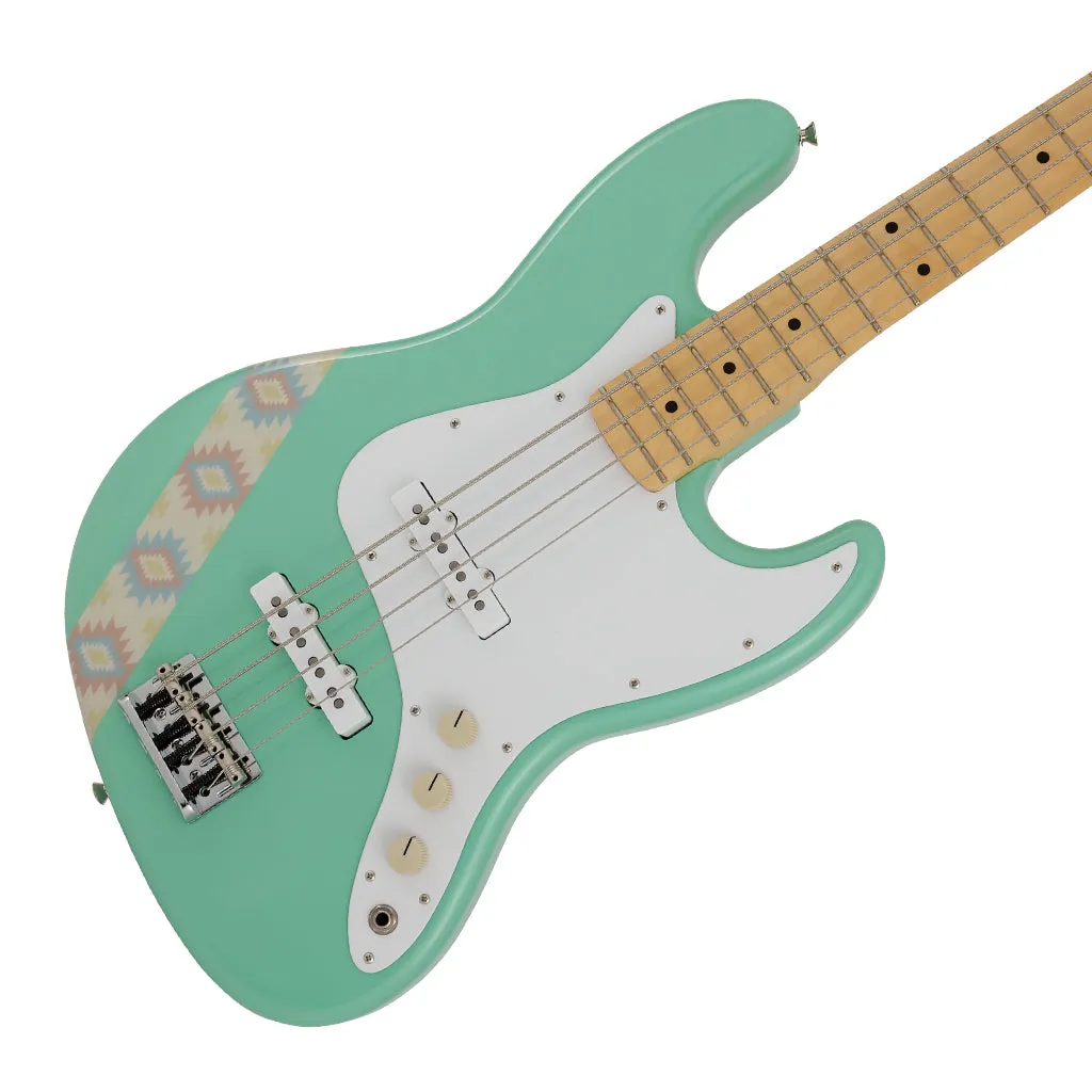 Fender Silent Siren Jazz Bass, Maple Fingerboard, Surf Green