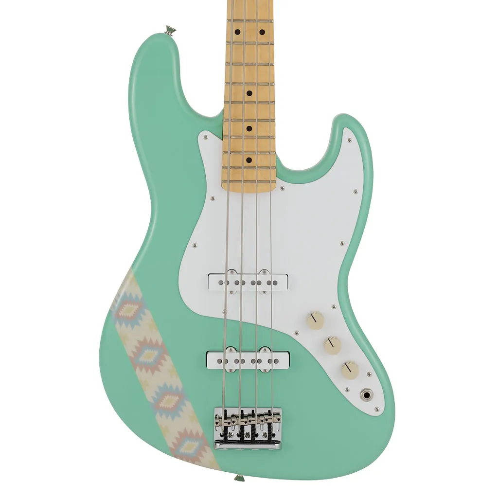 Fender Silent Siren Jazz Bass, Maple Fingerboard, Surf Green