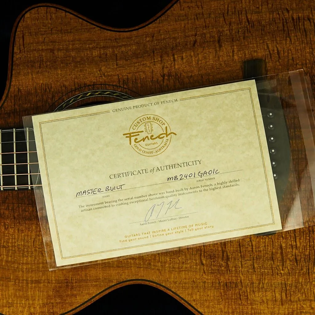 Fenech Masterbuilt Grand Auditorium Cutaway - All Master Grade Blackwood