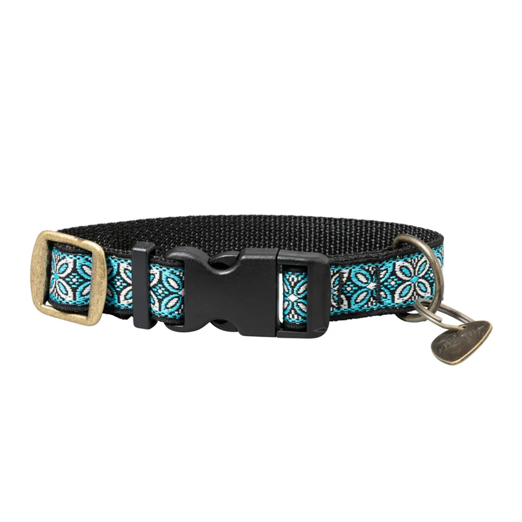 Gibson Dog GTR Strap & Collar Set Blue MD 18-27KG