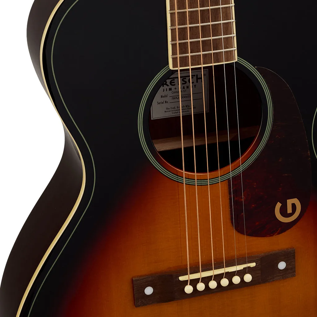 Gretsch Jim Dandy Concert Limited Edition Acoustic Guitar Walnut Fingerboard Heritage Burst