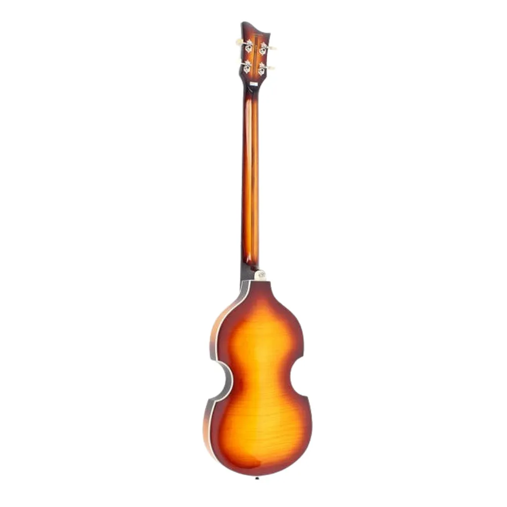 Hofner Ignition Series Left Handed Violin Electric Bass with H64/VB Case - Sunburst
