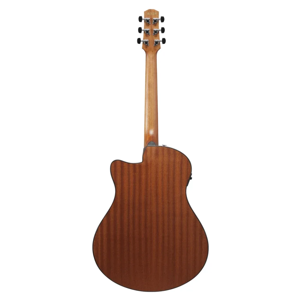 Ibanez AAM50CE Open Pore Top, Natural Open Pore Back and Sides Acoustic Guitar - Sapphire Blue Burst