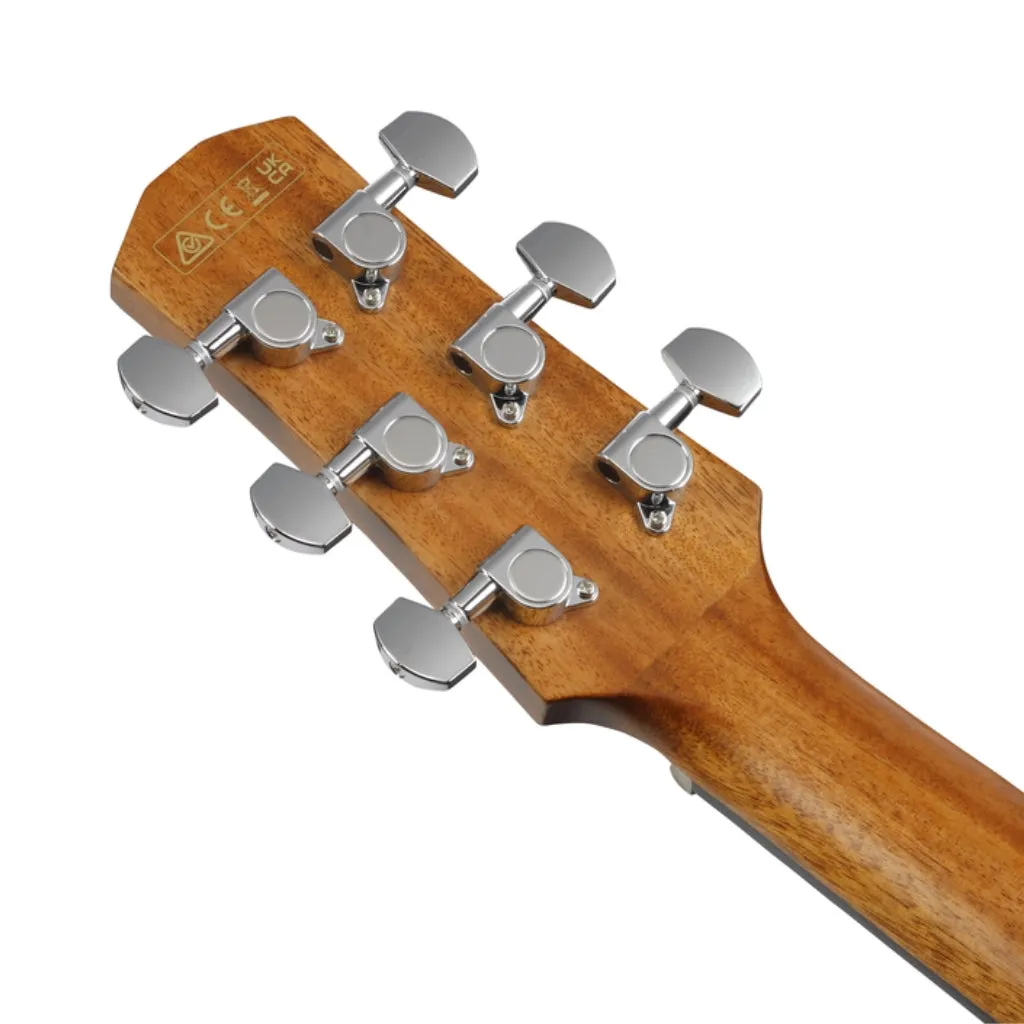 Ibanez AAM50CE Open Pore Top, Natural Open Pore Back and Sides Acoustic Guitar - Sapphire Blue Burst