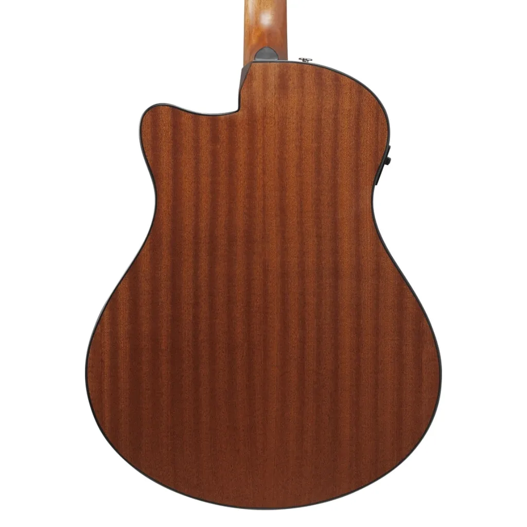 Ibanez AAM50CE Open Pore Top, Natural Open Pore Back and Sides Acoustic Guitar - Sapphire Blue Burst