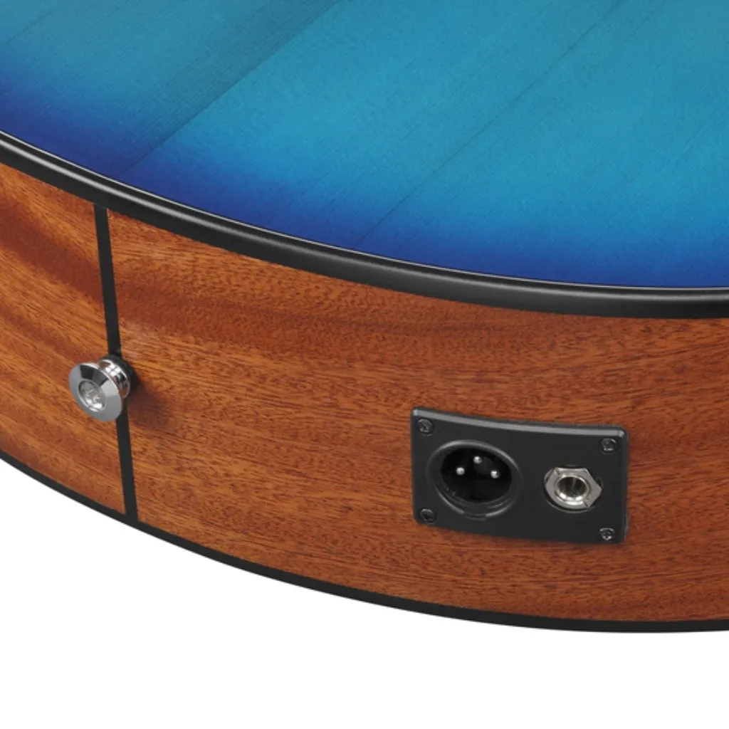 Ibanez AAM50CE Open Pore Top, Natural Open Pore Back and Sides Acoustic Guitar - Sapphire Blue Burst