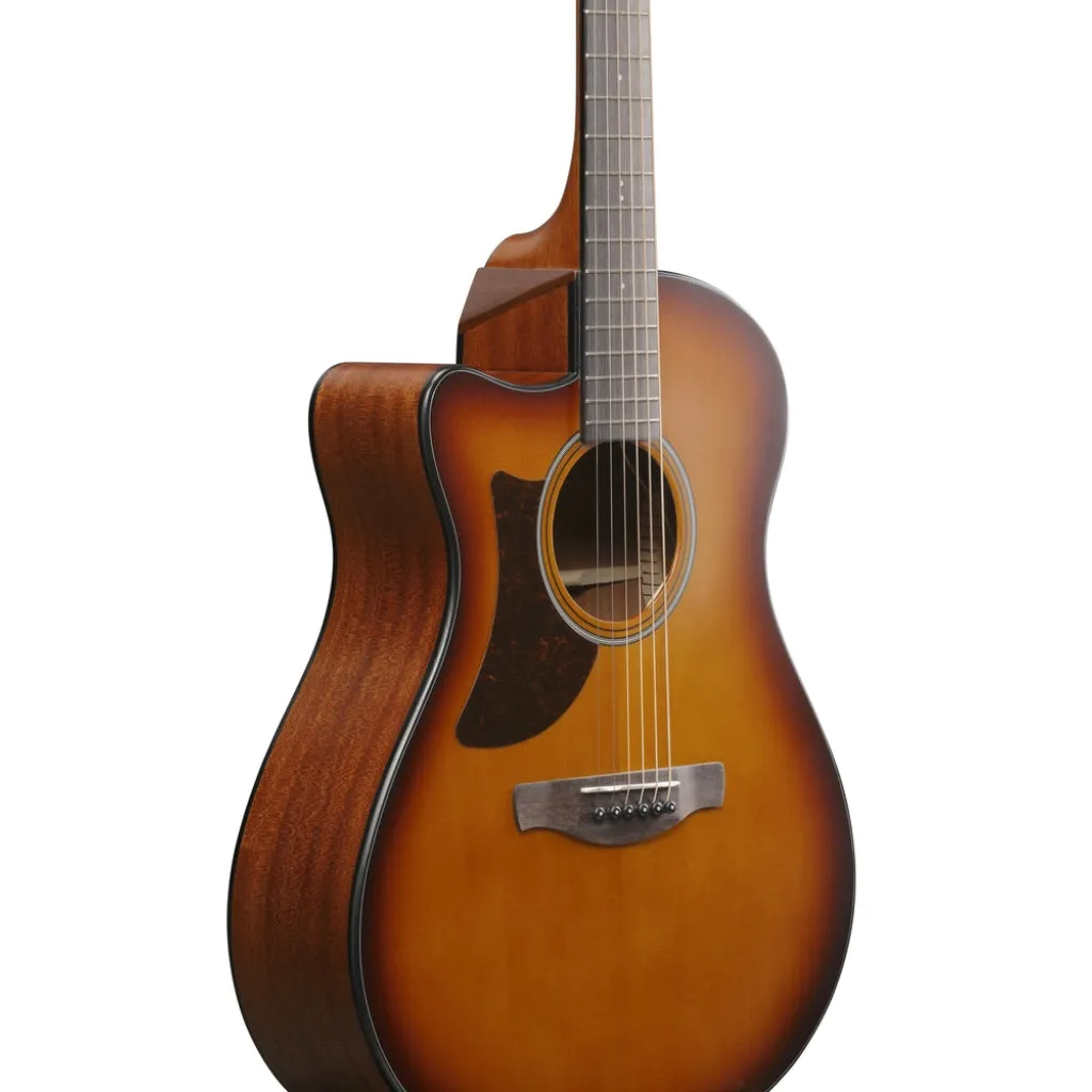 Ibanez AAM50LCE Left Handed Acoustic Guitar - Open Pore Light Brown Sunburst Top
