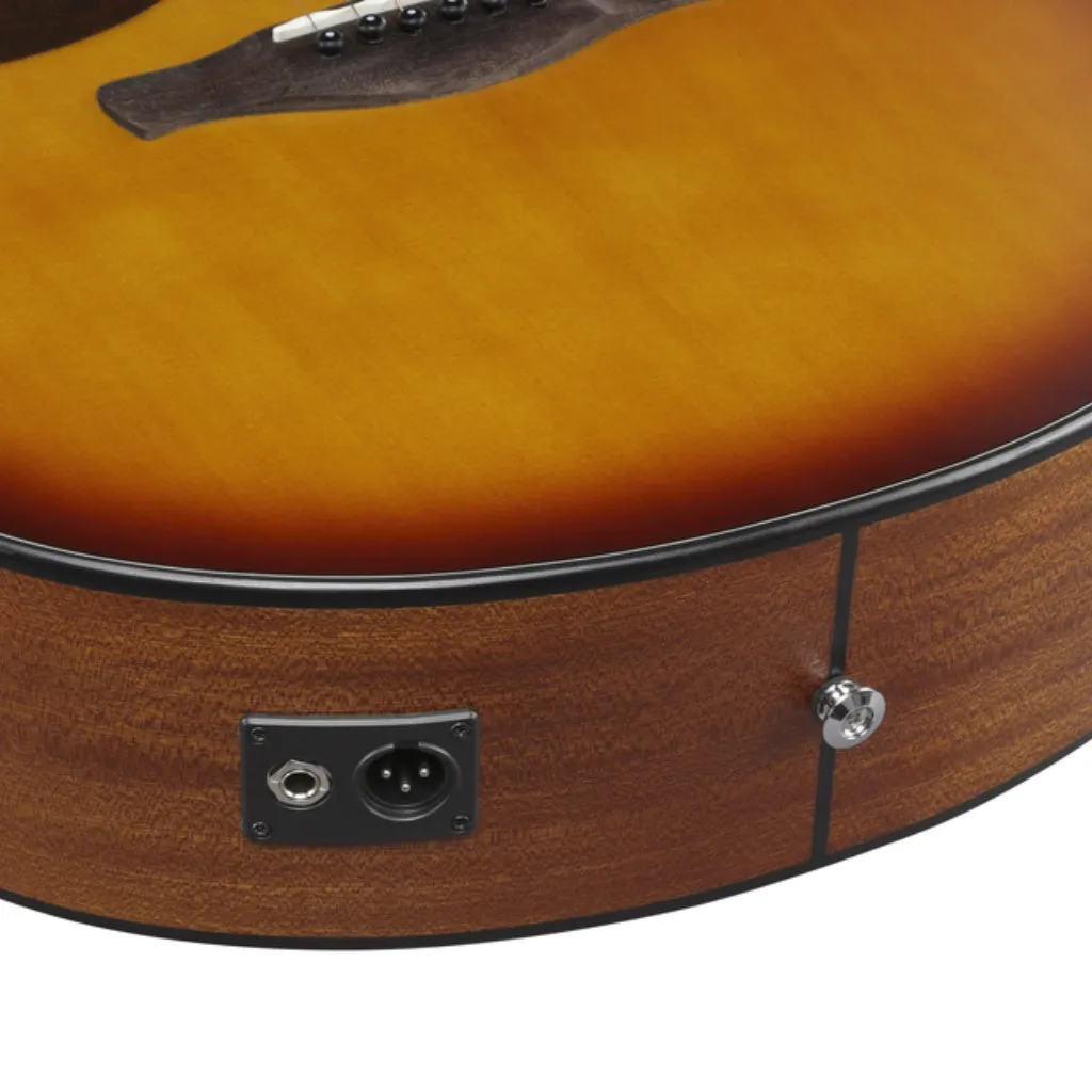 Ibanez AAM50LCE Left Handed Acoustic Guitar - Open Pore Light Brown Sunburst Top