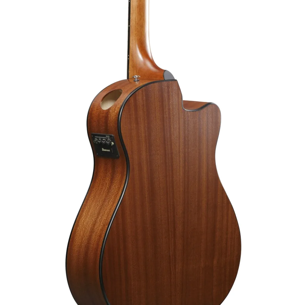 Ibanez AAM50LCE Left Handed Acoustic Guitar - Open Pore Light Brown Sunburst Top