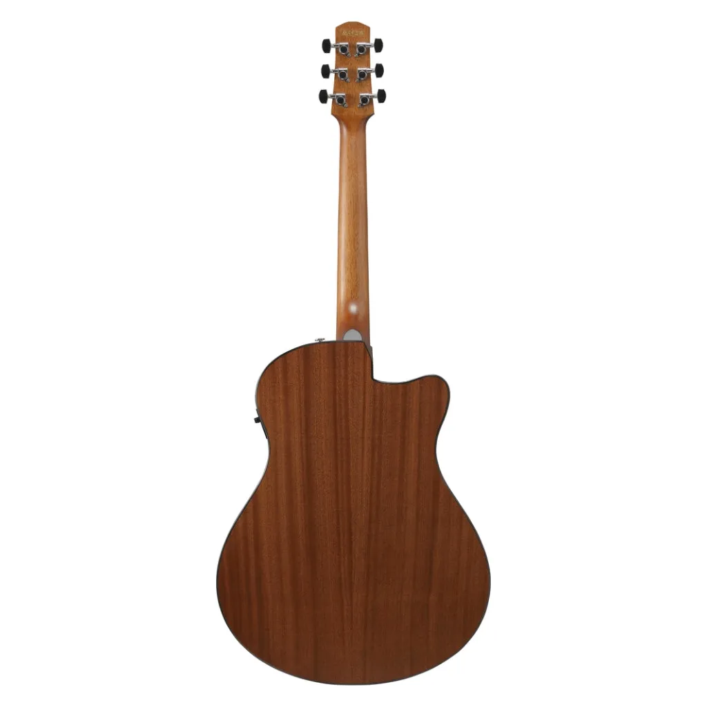 Ibanez AAM50LCE Left Handed Acoustic Guitar - Open Pore Light Brown Sunburst Top