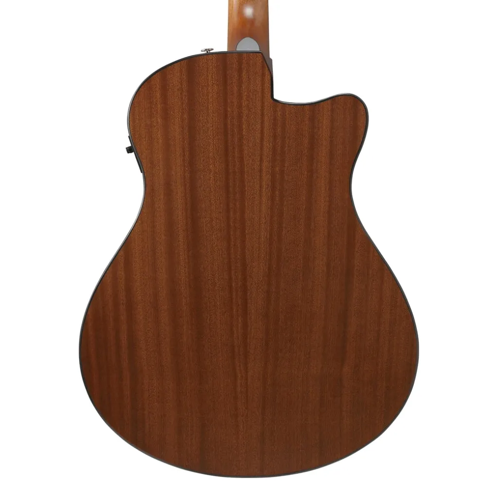 Ibanez AAM50LCE Left Handed Acoustic Guitar - Open Pore Light Brown Sunburst Top