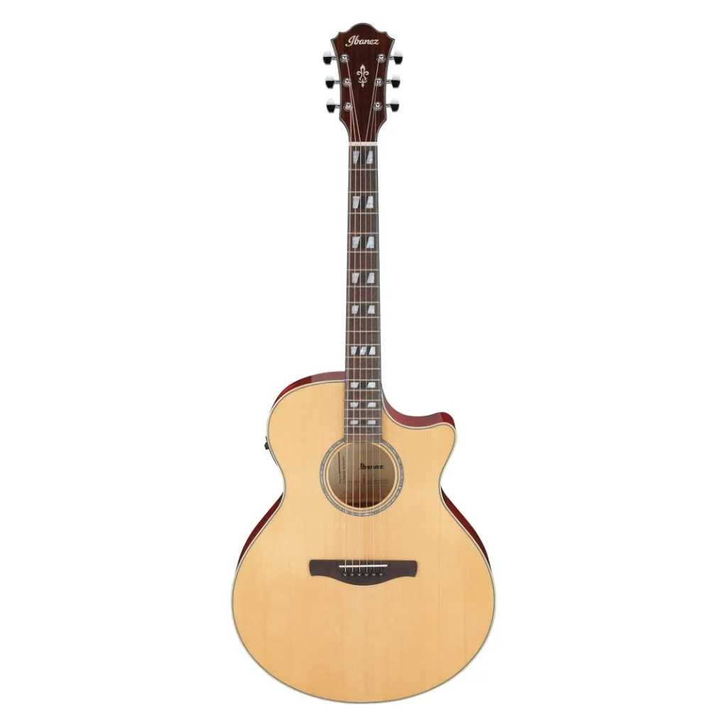Ibanez AE170N Natural High Gloss Top Transparent Red High Gloss Back and Sides Acoustic Guitar