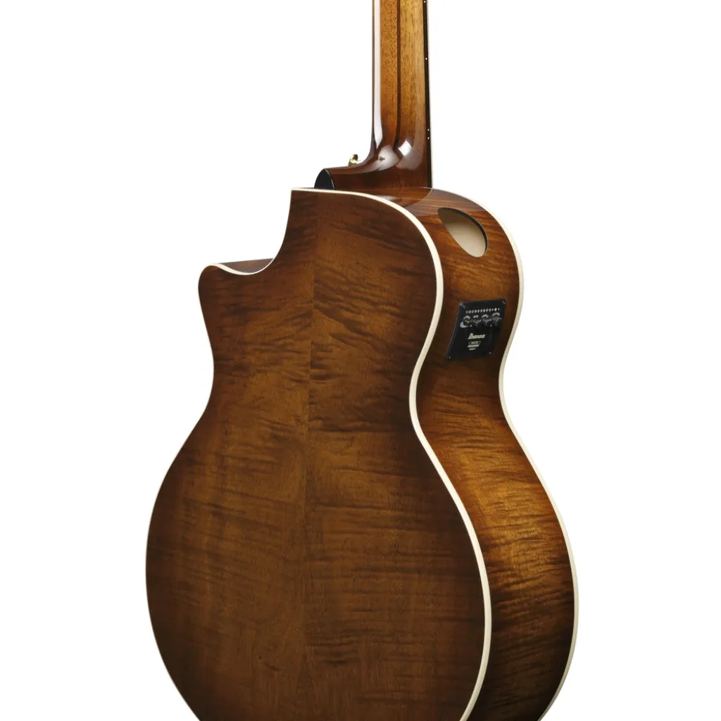 Ibanez AE3007FMH 7-String Acoustic Guitar - Tobacco Edge Burst High Gloss