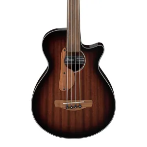 Ibanez AEGB24FEMHS Electro Acoustic Bass Guitar Mahogany Sunburst High Gloss