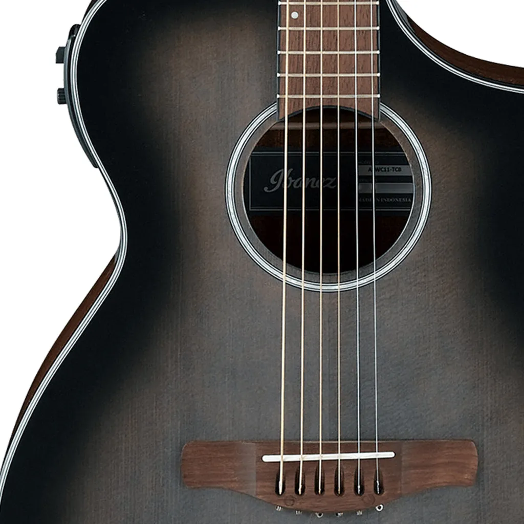 IBANEZ - AEWC11 Acoustic Guitar - Translucent Charcoal Burst