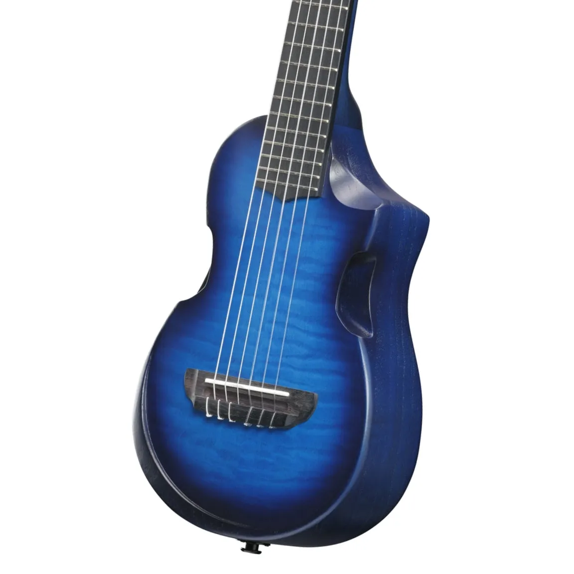 Ibanez AUP10FMNE Ukulele with Bag - Open Pore Transparent Blue Sunburst