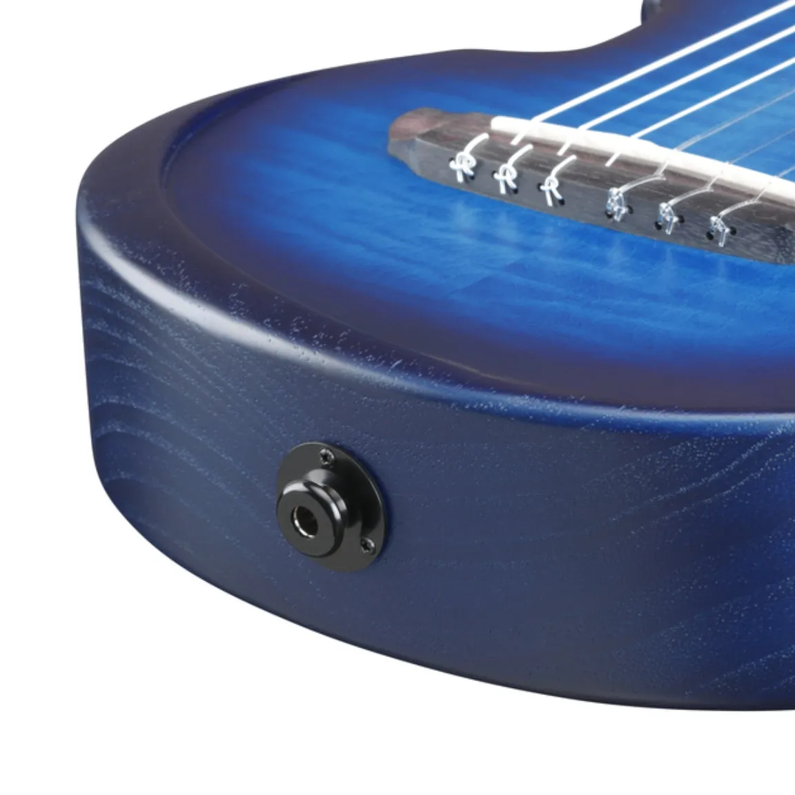 Ibanez AUP10FMNE Ukulele with Bag - Open Pore Transparent Blue Sunburst