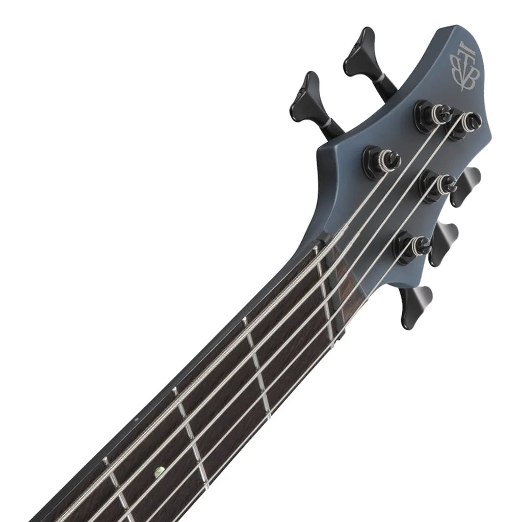 Ibanez BTB605MS Midnight Arctic Ocean Matte 5 String Electric Bass with Case