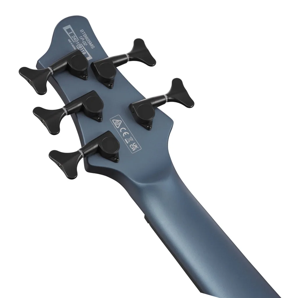 Ibanez BTB605MS Midnight Arctic Ocean Matte 5 String Electric Bass with Case