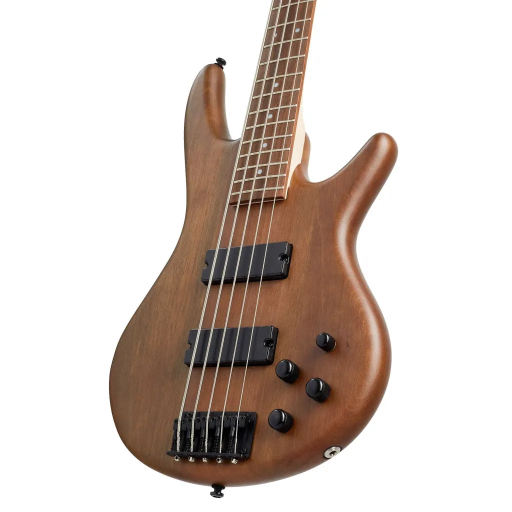 Ibanez GSR205B Gio Electric 5-String Bass, Walnut Flat