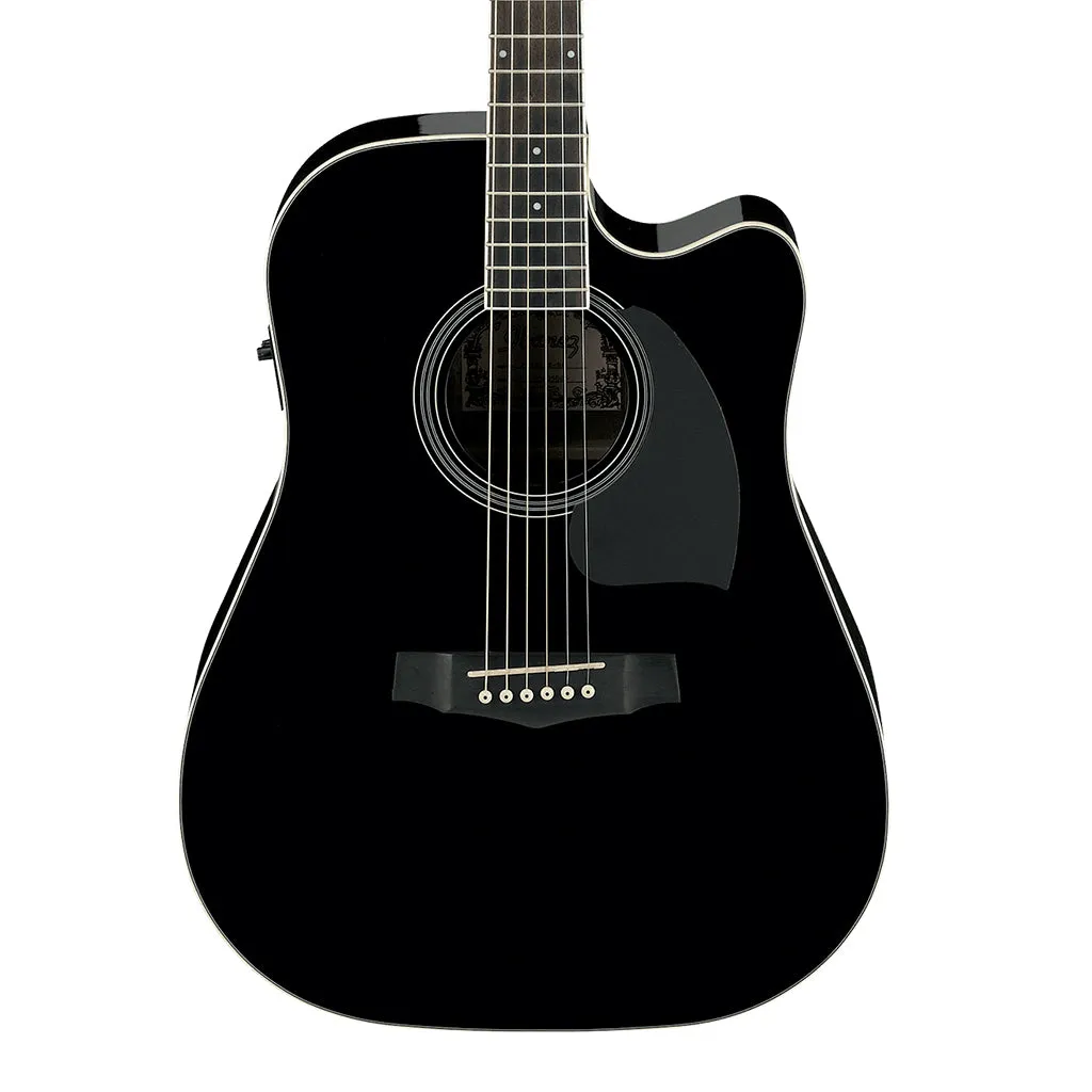 Ibanez PF15ECE Acoustic Guitar - Black High Gloss