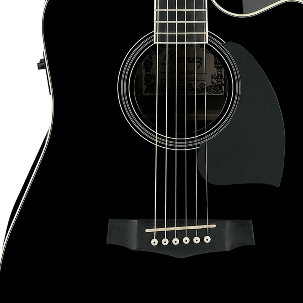 Ibanez PF15ECE Acoustic Guitar - Black High Gloss