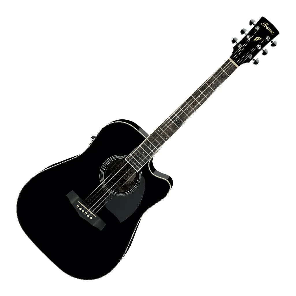 Ibanez PF15ECE Acoustic Guitar - Black High Gloss