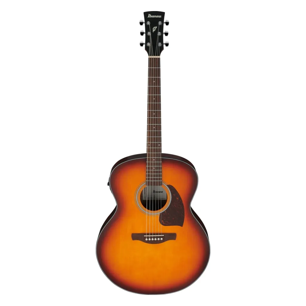 Ibanez PJ50E Open Pore Vintage Amber Sunburst Top, Open Pore Natural Back and Sides Acoustic Guitar