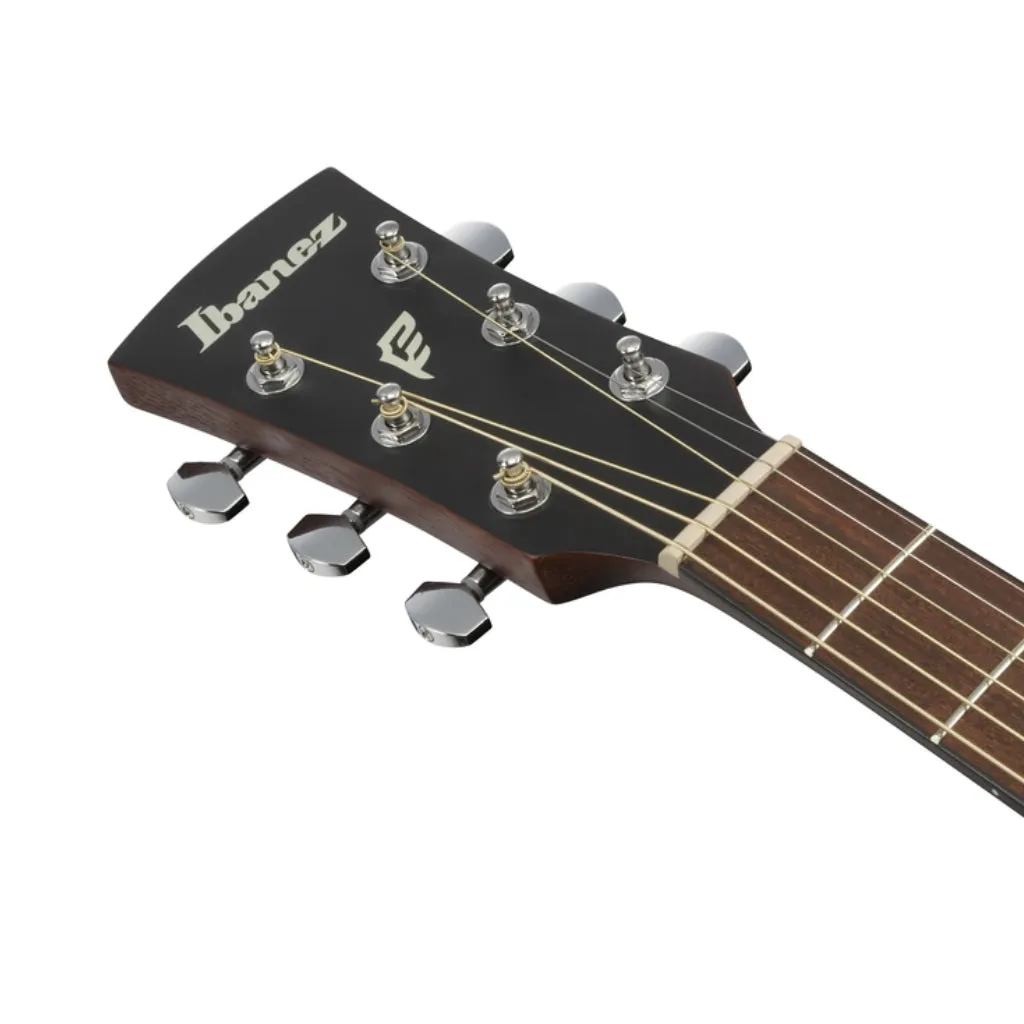 Ibanez PJ50E Open Pore Vintage Amber Sunburst Top, Open Pore Natural Back and Sides Acoustic Guitar